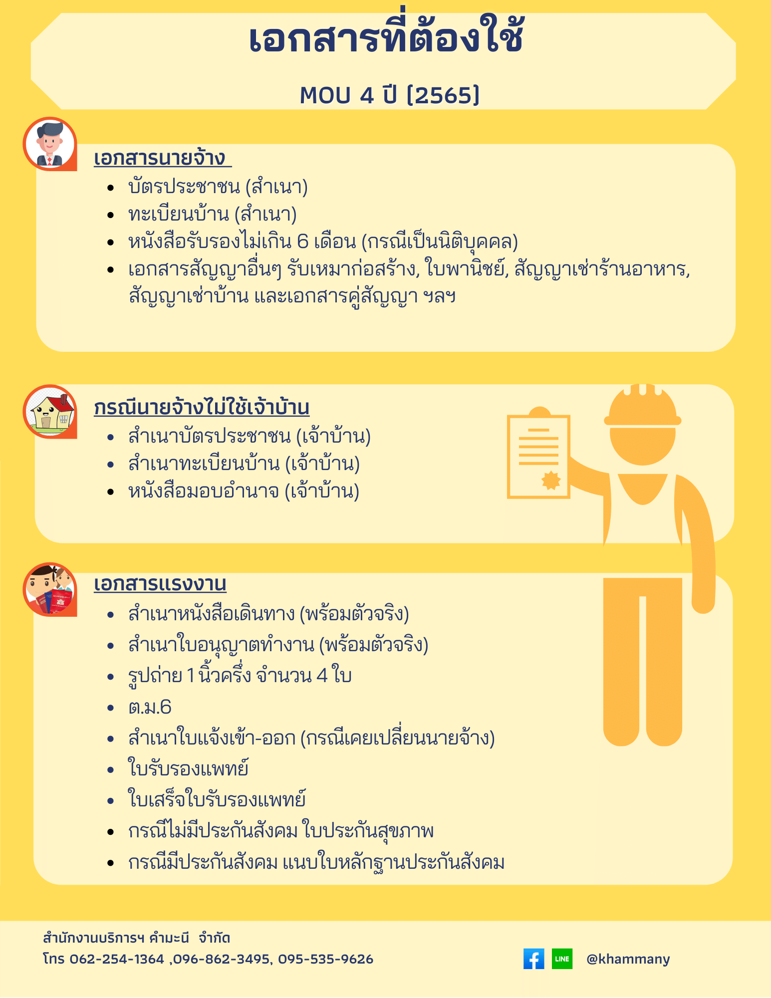 เอกสารที่ต้องใช้ต่อ MOU ครบ 4 ปี 2565